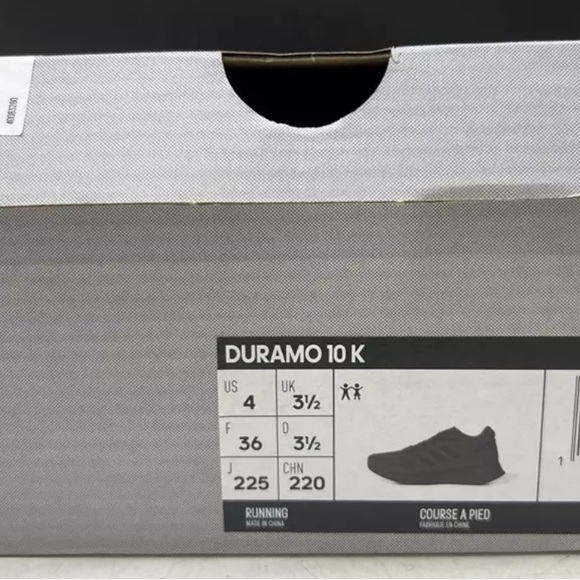 Brand New Adidaa Duramo Triple Black Size 4 - Picture 2 of 2